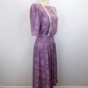 1980's 1990's Gunne Sax Lilac Purple Dress image 3