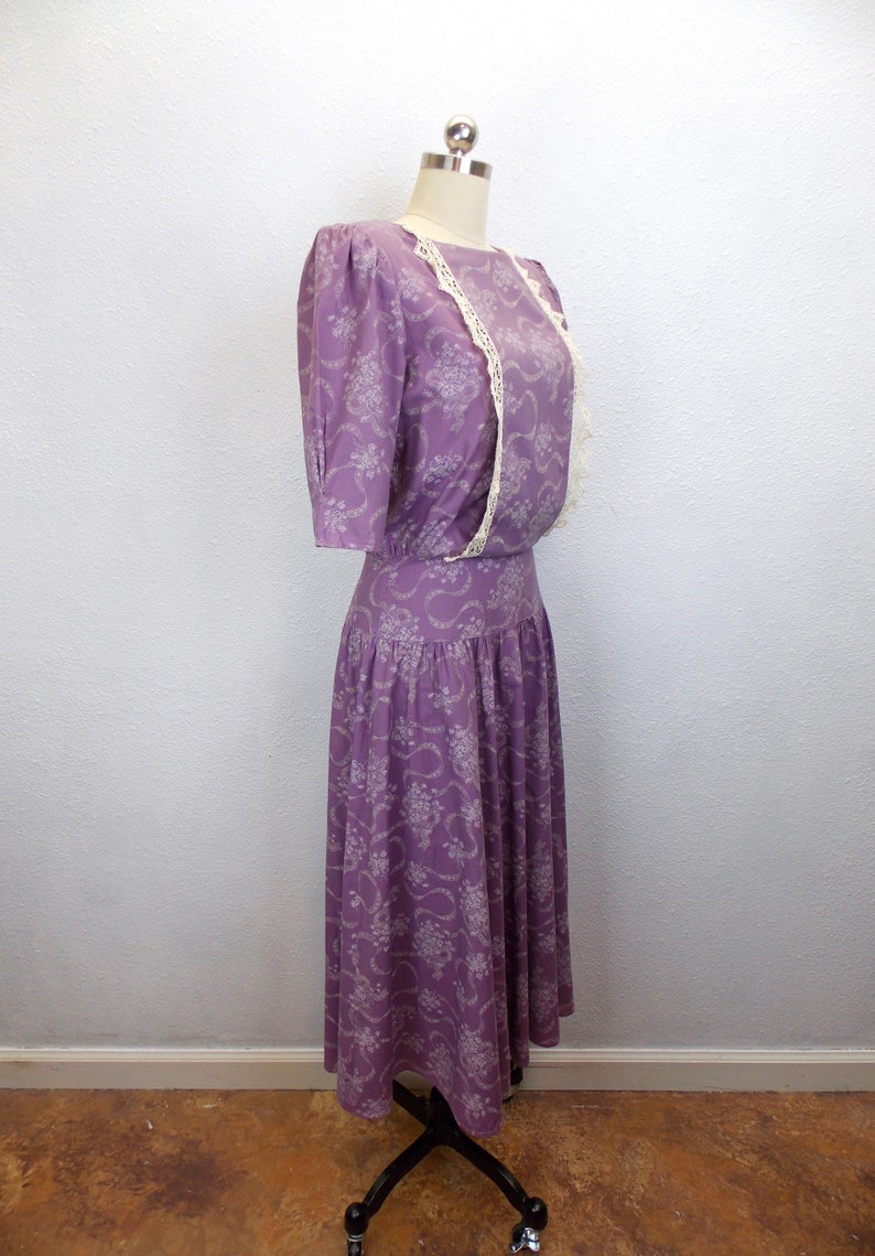 1980's 1990's Gunne Sax Lilac Purple Dress image 3