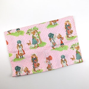 Vintage 1970&#39;s Holly Hobbie Print Fabric 3 yards x 44&quot; wide
