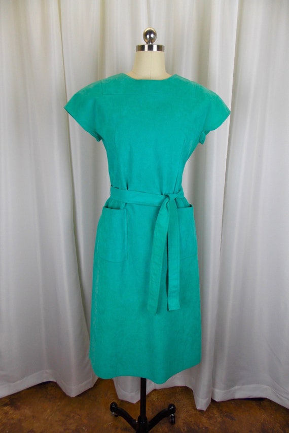 Turquoise Blue Ultra Suede Dress - image 1