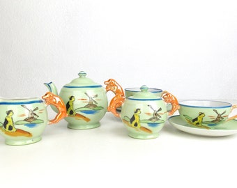 1930's Child's Tea Set Made in Japan 1920's 1930's Japanese Lusterware