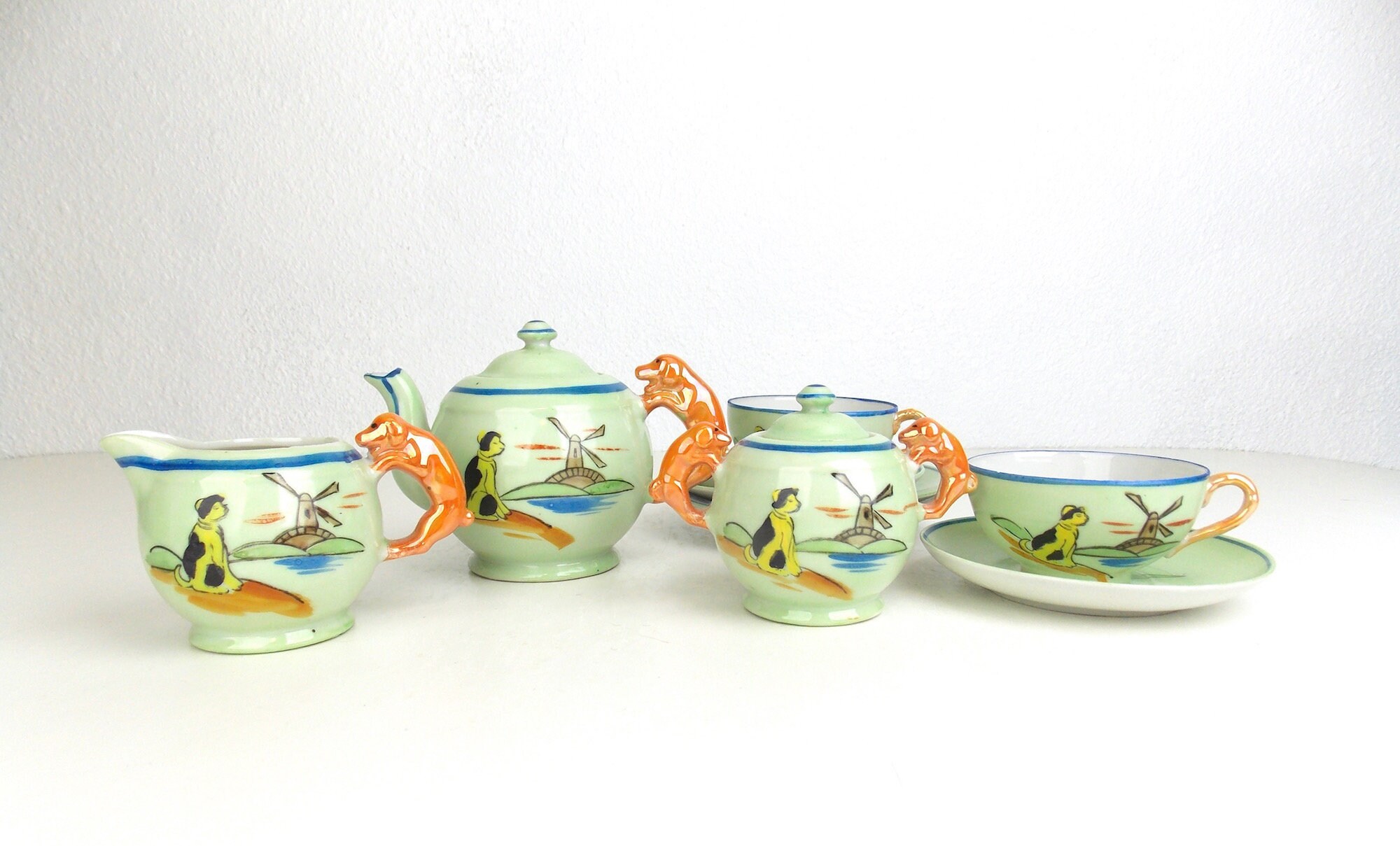 アンティーク　お茶セット　fame AL JAPAN 1930's Child's Tea Set Made in Japan 1920's 1930's Japanese