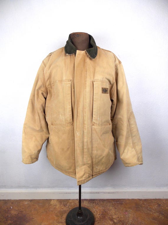 Vintage Dickies Chore Jacket: Duck Canvas Workwear, Mens Size L