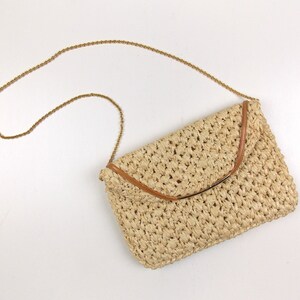 RODO Convertible Shoulder Bag Clutch in Raffia Weave
