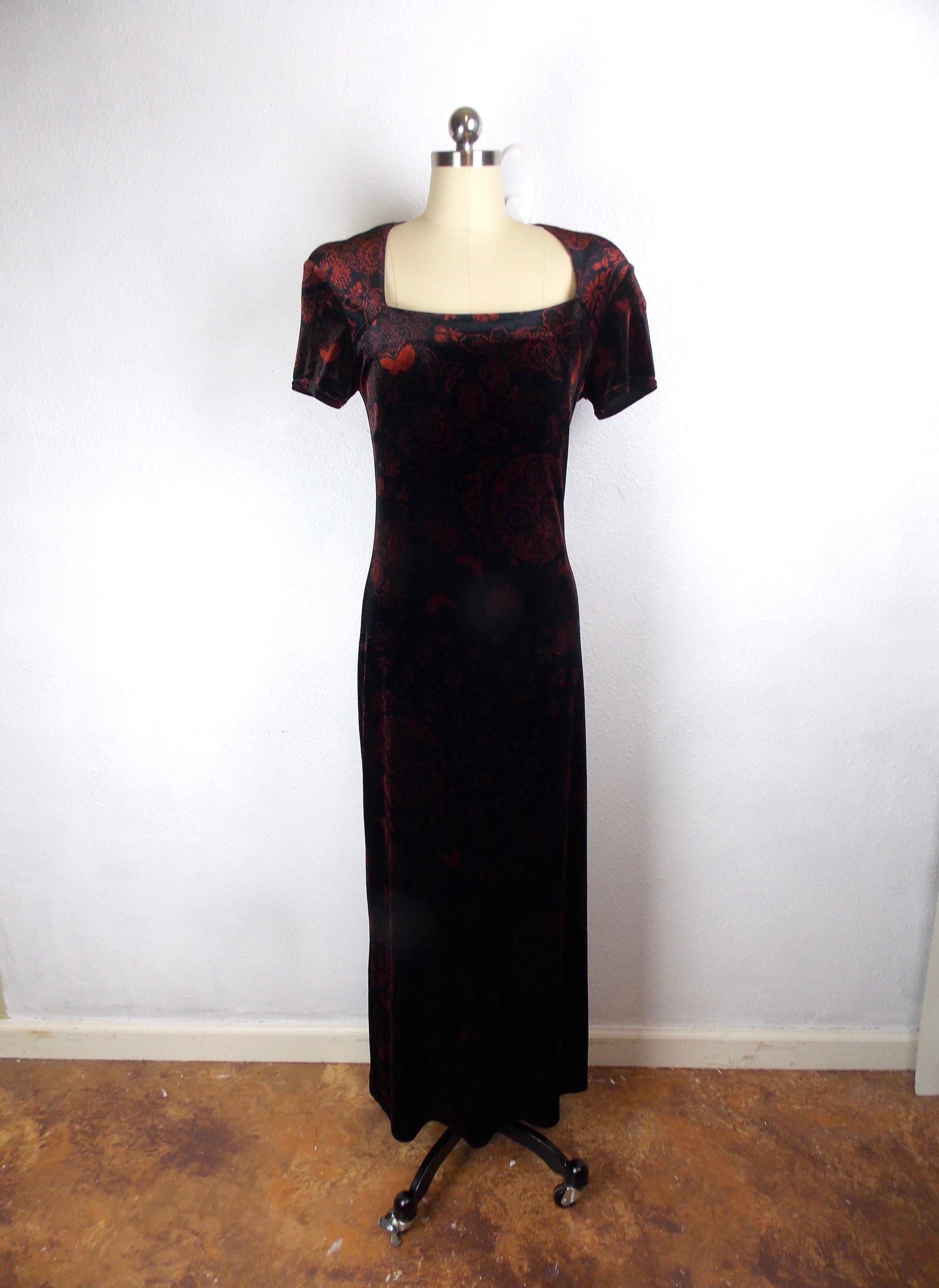 black lace dress festival Route 666 Skull Lace Handkerchief Maxi Dress