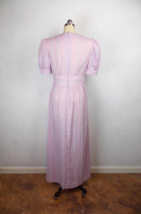 1970's Lilac Purple Maxi Dress Cottagecore - image 4