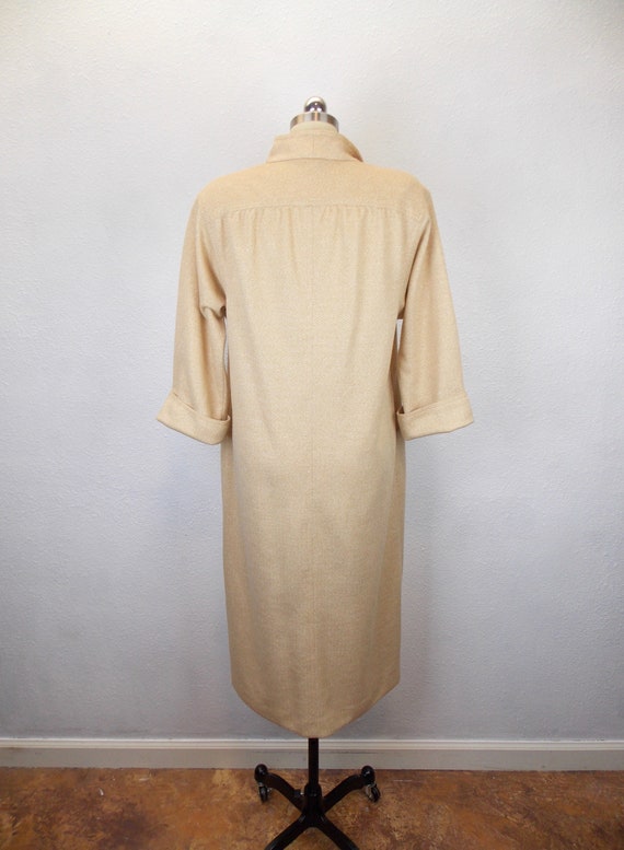 1970's Poly Knit Dress with Removable Dickey Coll… - image 4