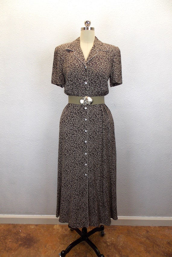 1940's Style Liz Claiborne Dress from 1990's Brown