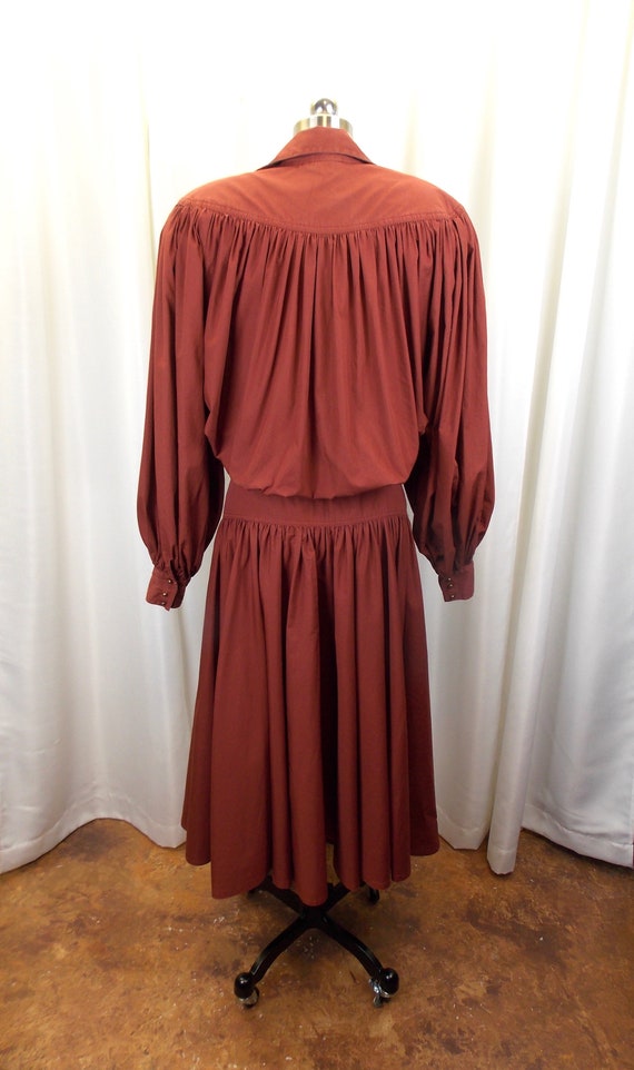 1970's Bonnie Strauss Dress Midi Length Boho Styl… - image 7
