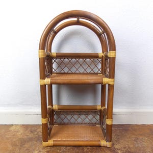 Vintage Rattan Wall Shelf 20 x 11 x 6