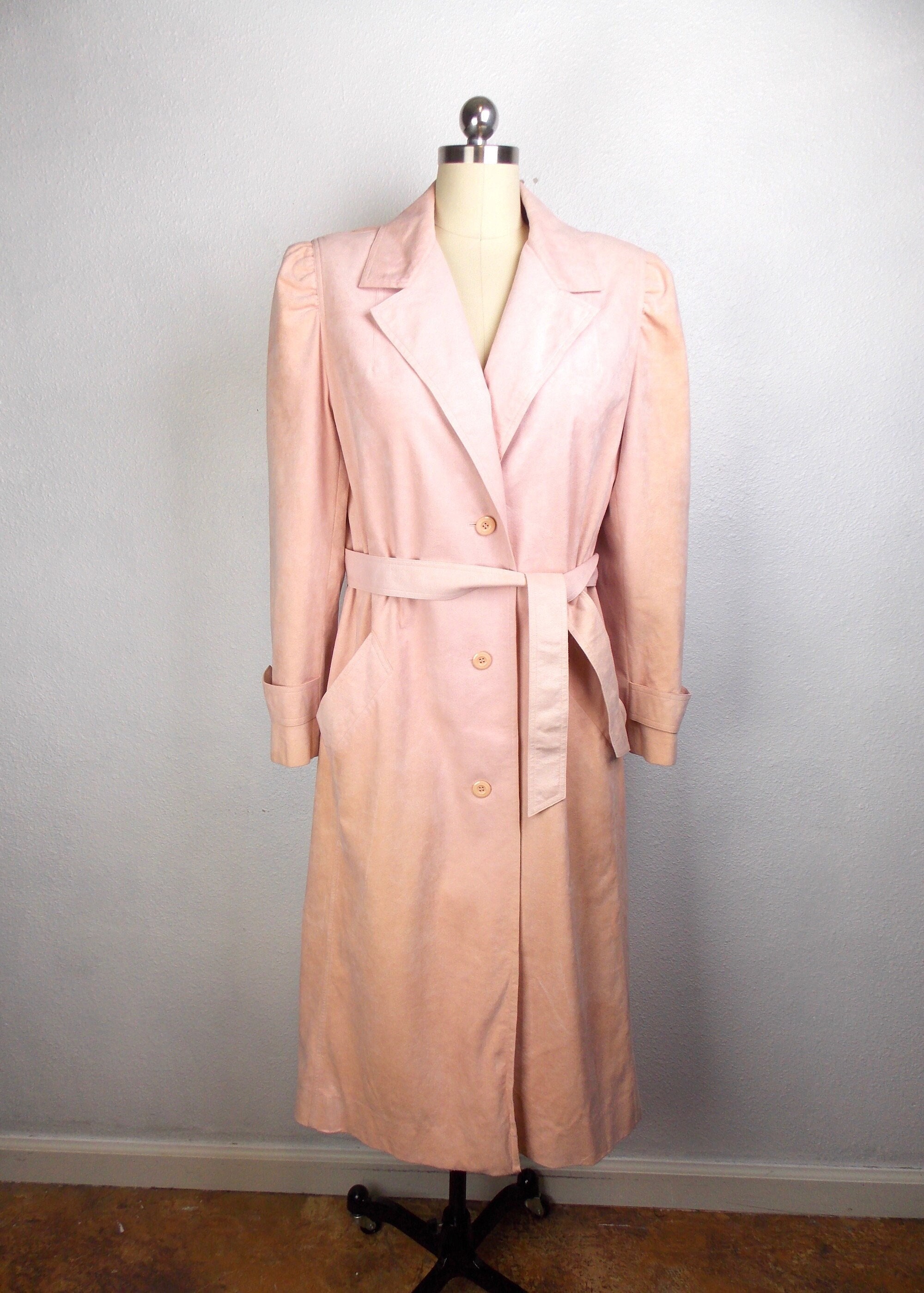 Pink Trench Coat - Etsy