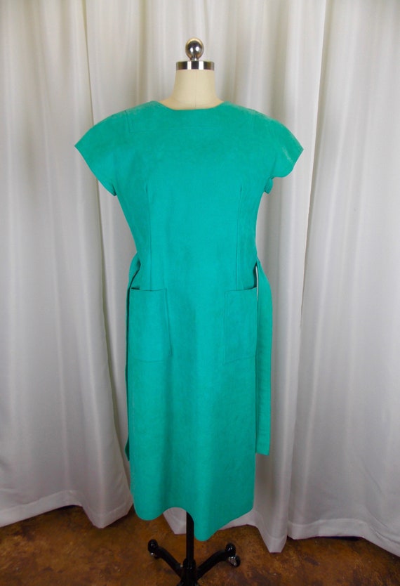 Turquoise Blue Ultra Suede Dress - image 6