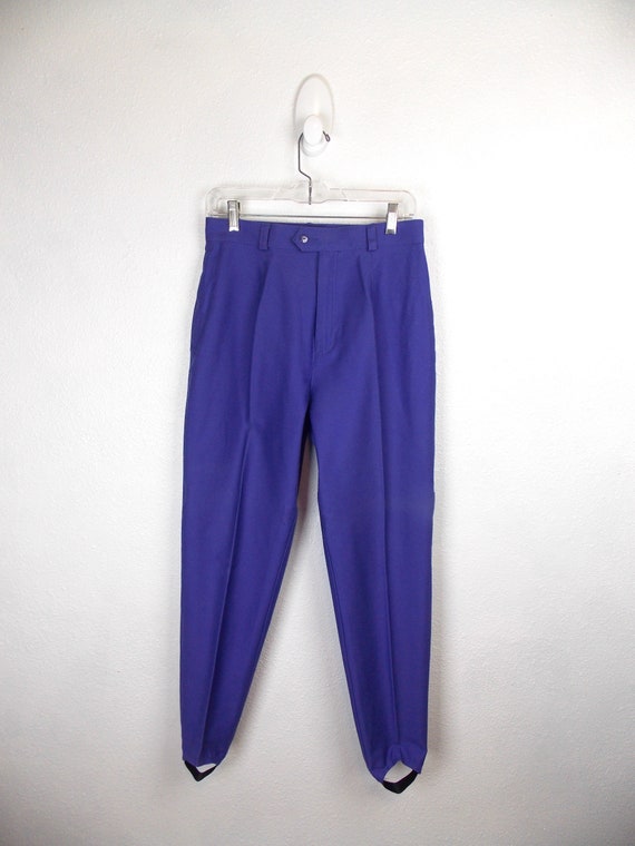 1980's LizSport Stirrup Pants Cornflower Blue