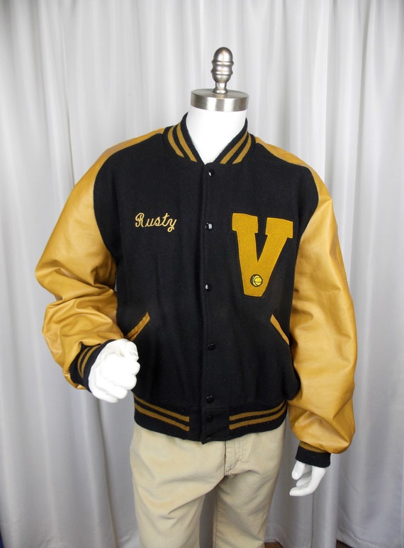1970's Varsity Letterman Jacket Wool Mens Size XL - Gem