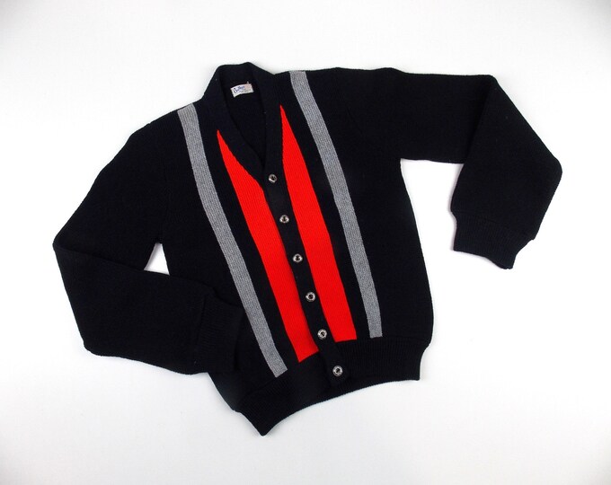 1960's Boys Cardigan Sweater Large Etsy