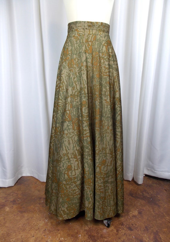 RARE 1970's Bernat Klein Maxi Skirt with Matching… - image 3