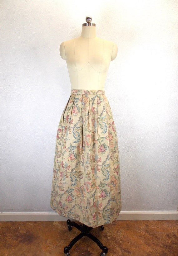 Cloak of Many Colors Tapestry Skirt Midi to Ankle 