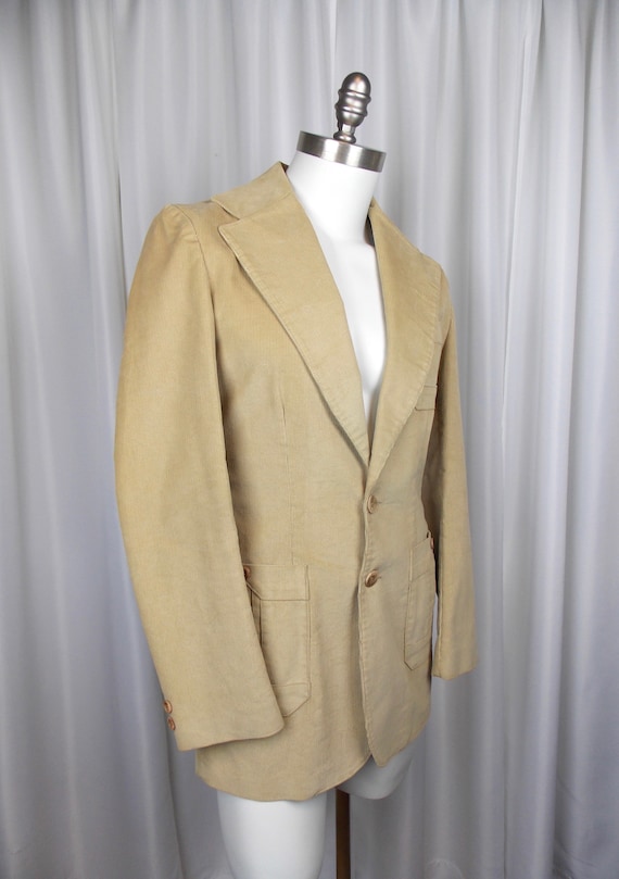 1970's Mens Corduroy Sports Jacket Blazer Size 38… - image 2