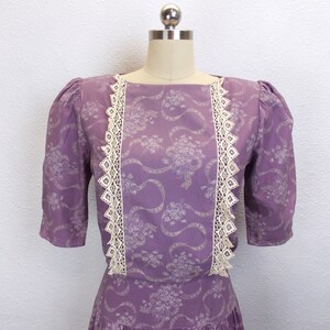 1980's 1990's Gunne Sax Lilac Purple Dress image 2