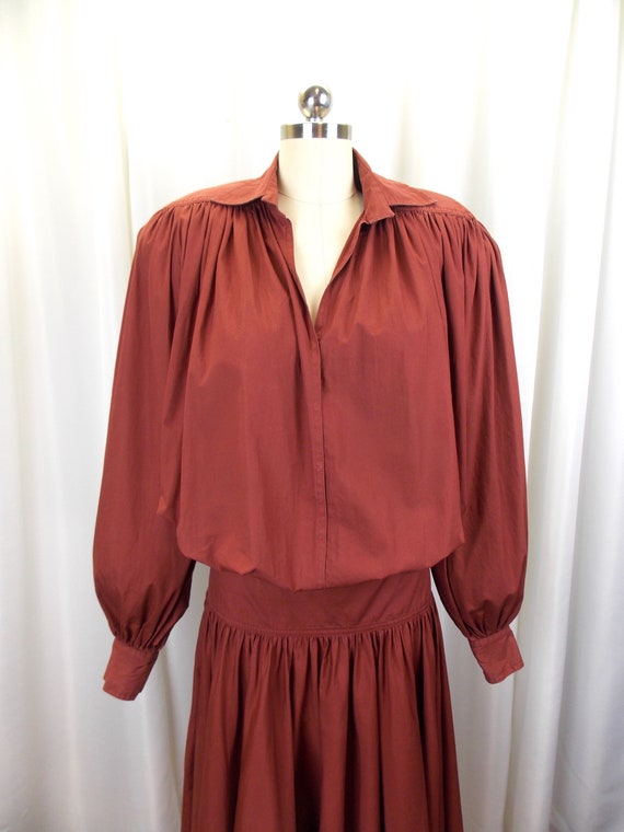 1970's Bonnie Strauss Dress Midi Length Boho Styl… - image 3