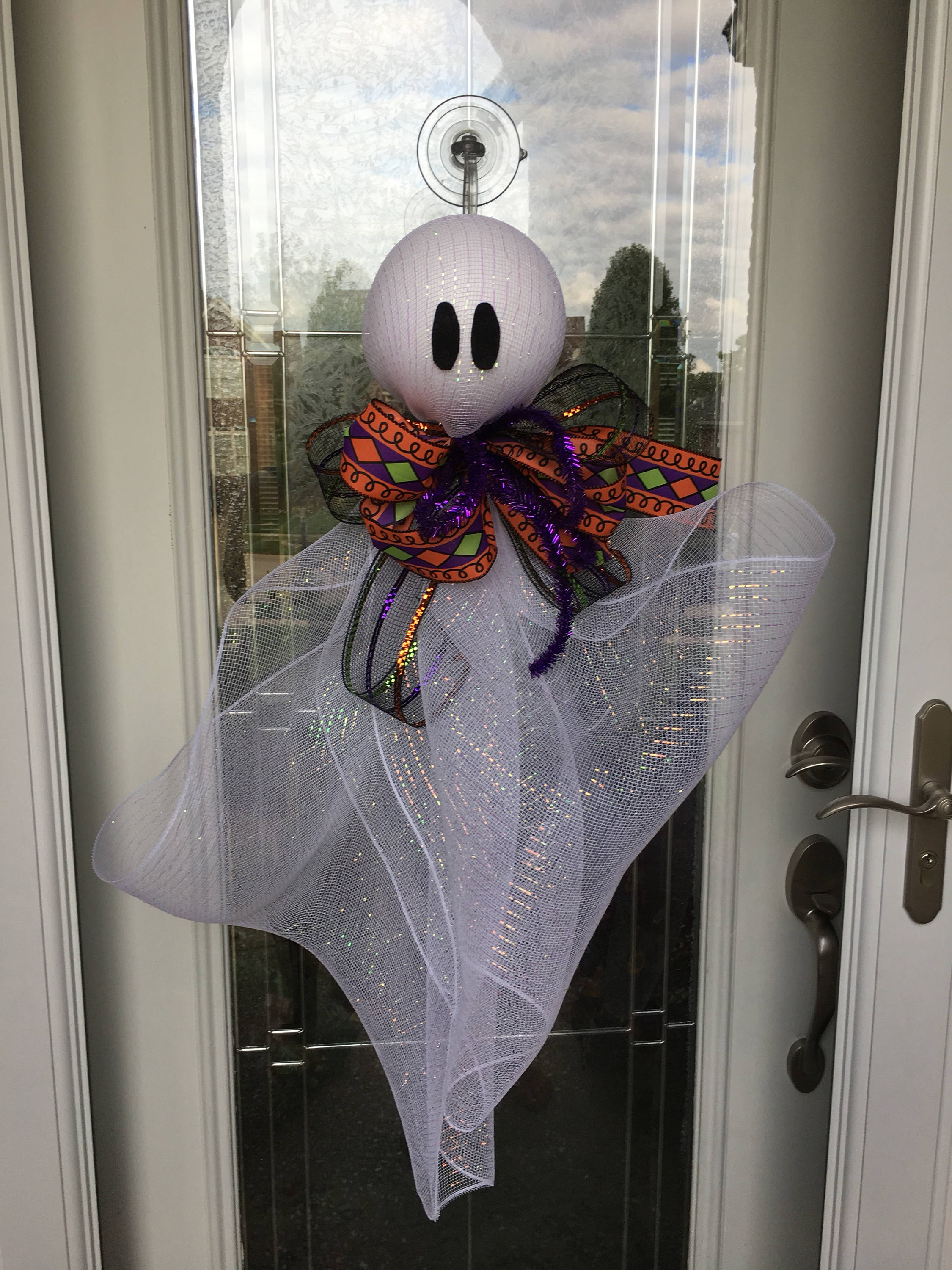 Halloween Door Hanger Halloween Decoration Mesh Ghost Door Etsy