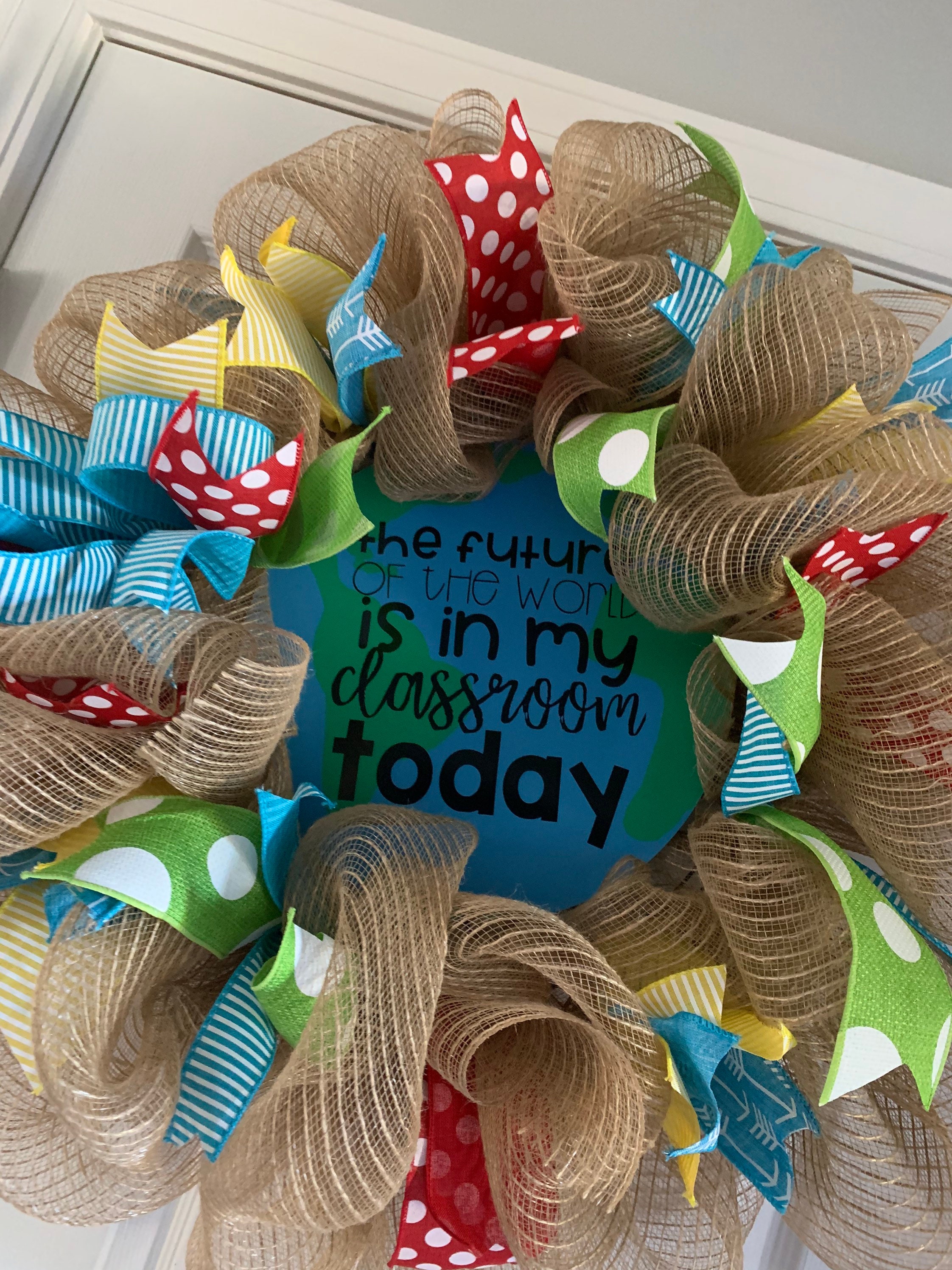 Teacher appreciation Back to school wreath teacher wreath | Etsy
