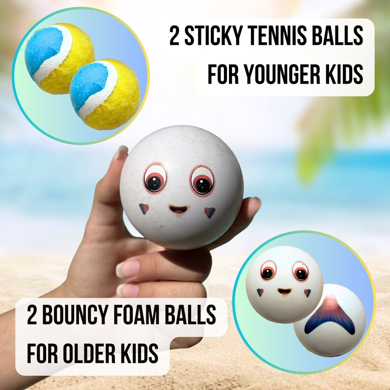 Shark Velcro Beach Ball Game Toss and Catch Ball Game for ALL Ages From