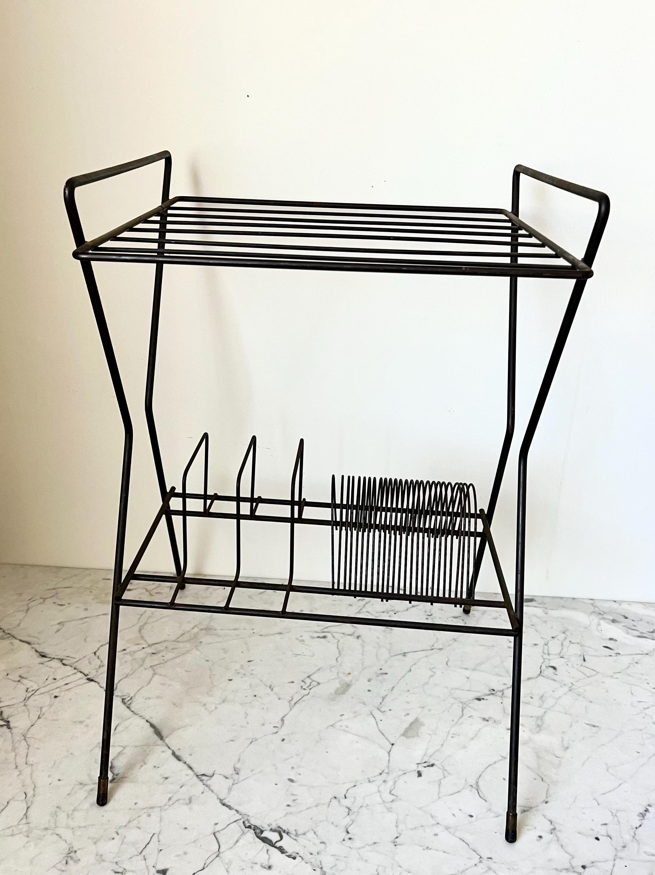 2000s Style Rack Midcentury Iron Vinyl Rack//vintage Magazine Rack - Etsy