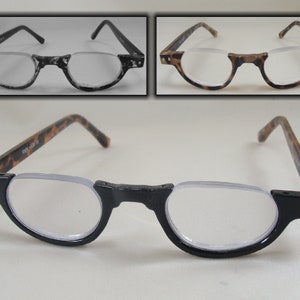 5.00 or +6.00 Extra strong reading glasses Uni-sex half frame readers men/women Hard to find in stores R559