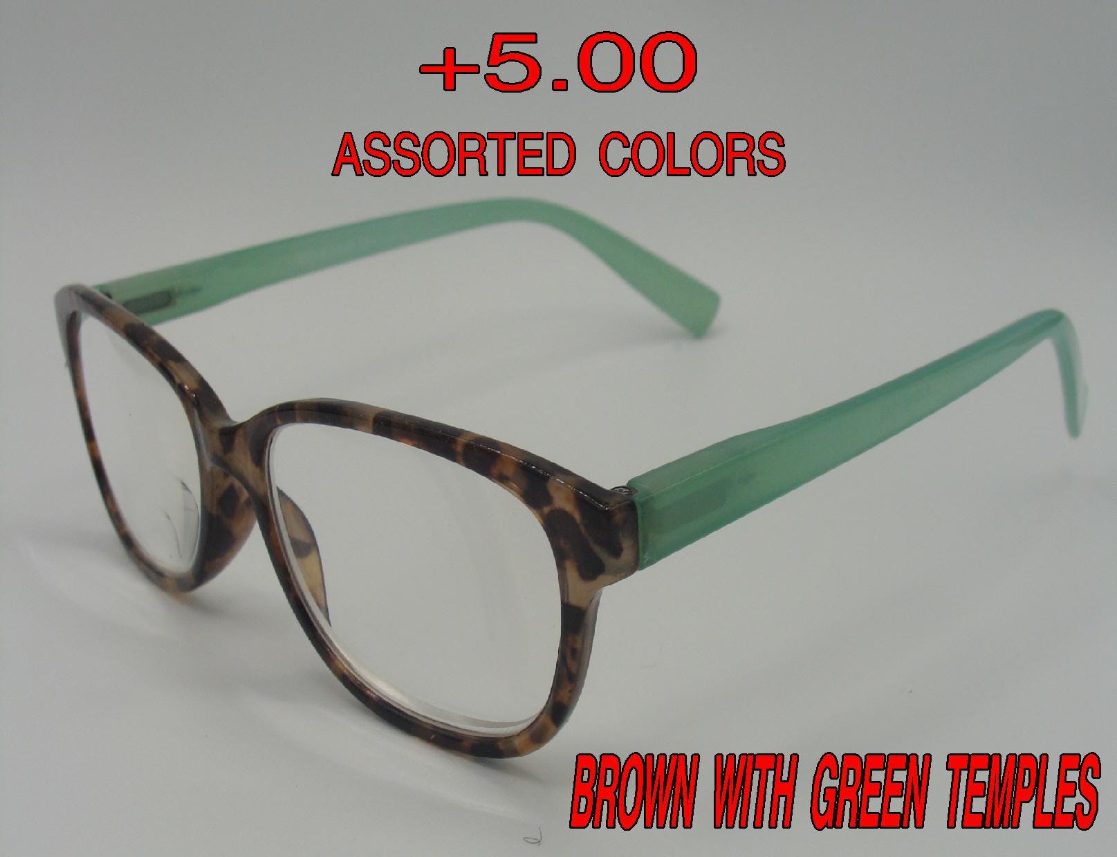 5.00 Strong Reading Glasses Hard to find in Stores #R531 Assorted Frame…