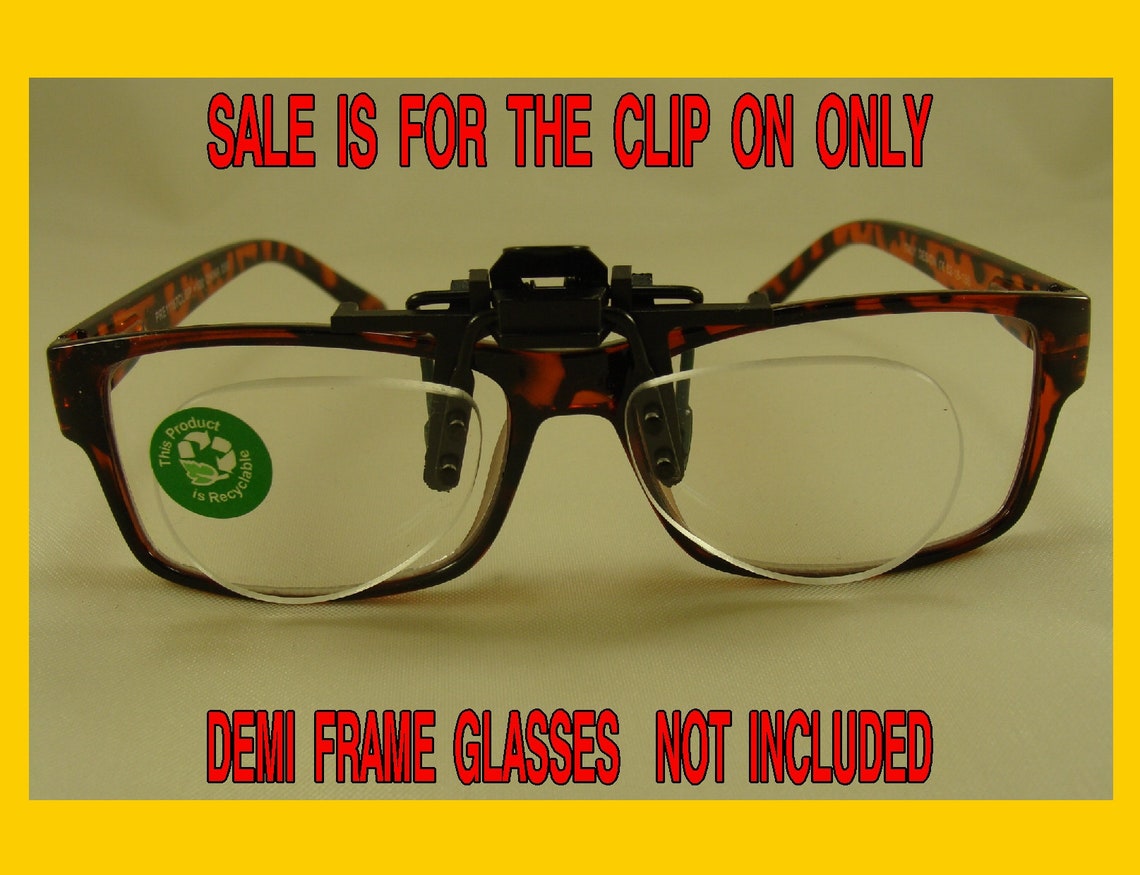 Small Clip on Magnifying Glasses Clips to Most Glasses Flip up
