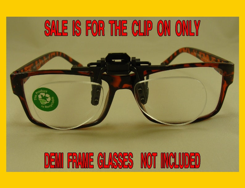 Small Clip on Magnifying Glasses Clips to Most Glasses Flip up