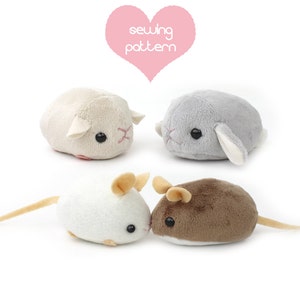 Kawaii Sea Bunny Plush Sewing Pattern Bundle - Sea Slug & Rodent Stuffed Animal PDF image 6