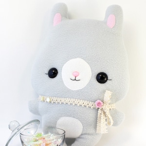 Plush sewing pattern PDF Bunny Rabbit stuffed animal - easy beginner large cuddle size DIY cute plush toy  kawaii anime nursery baby shower