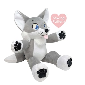Furry Plush Sewing Pattern Bundle - 20 inch Canine Floppy Teddy Plushie PDF