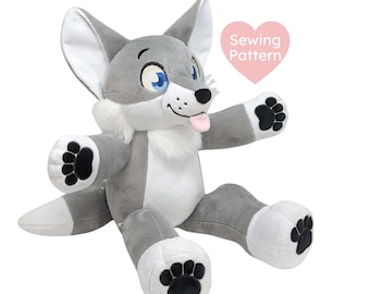 Furry Plush Sewing Pattern Bundle - 20 inch Canine Floppy Teddy Plushie PDF