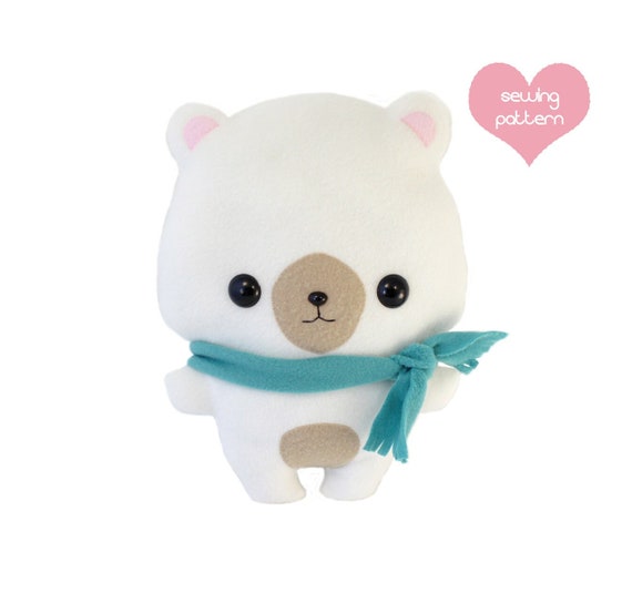 Patron de couture en peluche PDF Kawaii ours en peluche animal grand anime  nounours câlin taille facile débutant DIY peluche baby shower décor de  pépinière -  France