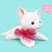 Amanda Gerecenseerd Plush sewing pattern PDF Cat stuffed animal - kawaii furry laying lying Pokemon plushie easy DIY soft toy kitten DIY cuddly gift idea kids