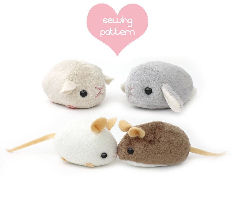 Kawaii Sea Bunny Plush Sewing Pattern Bundle - Sea Slug & Rodent Stuffed Animal PDF image 6