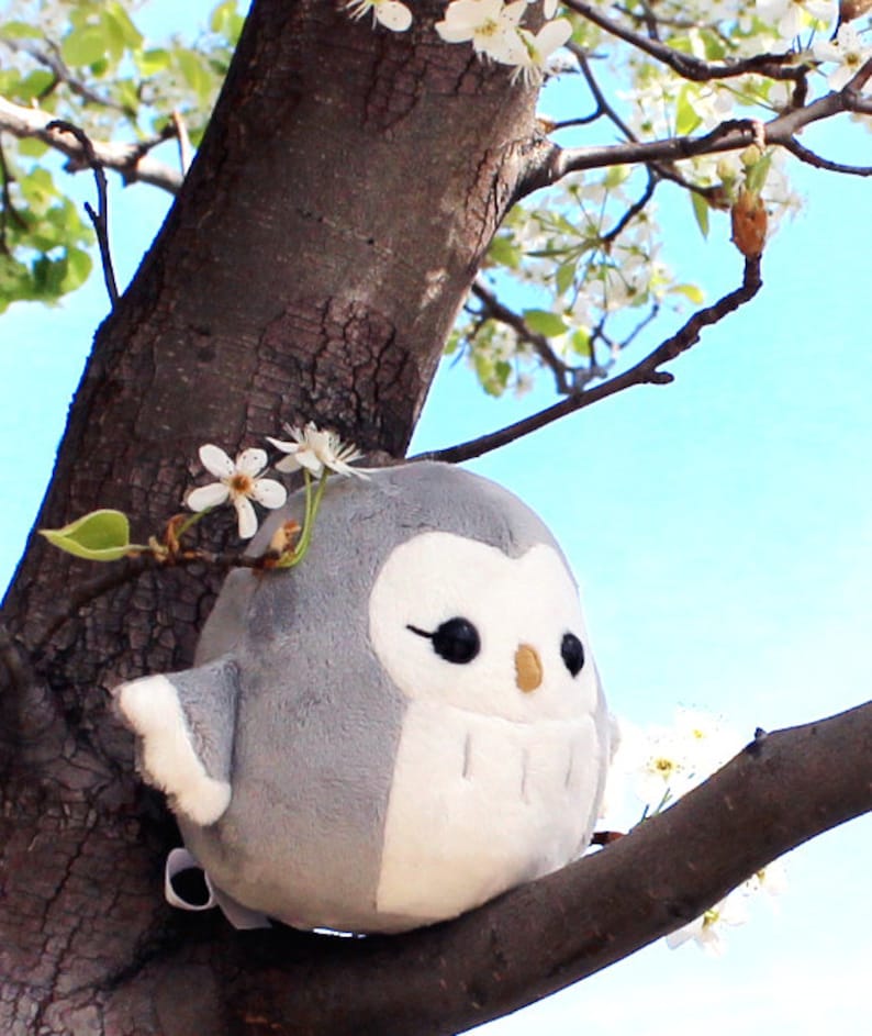 Plush sewing pattern PDF Owl plushie  easy kawaii stuffed afbeelding 5