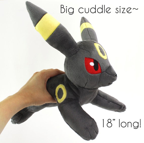 Plush Sewing Pattern Pdf Umbreon Pokemon Stuffed Animal Laying Etsy
