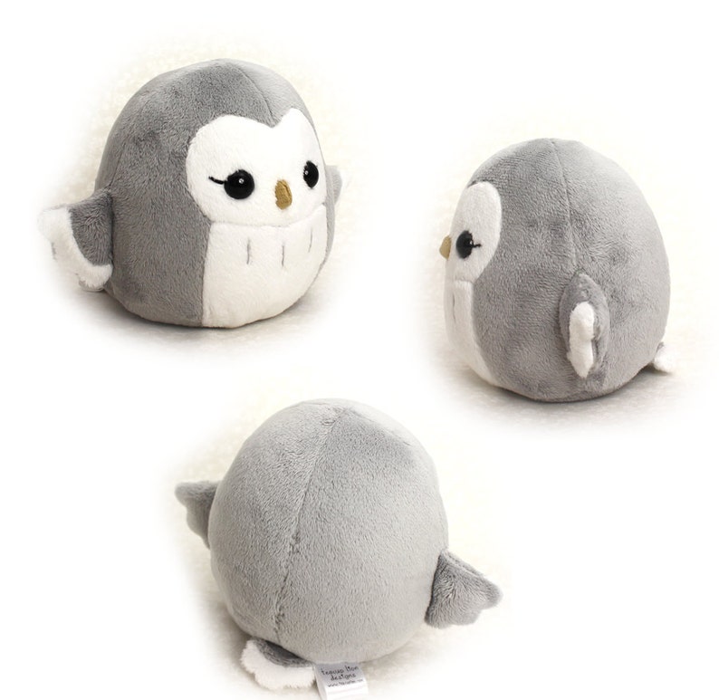 Plush sewing pattern PDF Owl plushie  easy kawaii stuffed afbeelding 4