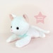 Natalie Gerecenseerd PDF sewing pattern - Cat stuffed animal - large kawaii laying feline plushie easy DIY plush soft toy kitten 15" floppy
