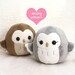 Cori Alton Gerecenseerd Plushie Sewing Pattern PDF for cute soft plush toy - Pygmy Owl cuddly stuffed animal 4.5"