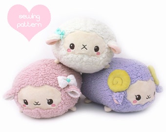 Schafrolle Plüsch Schnittmuster - 11 Inch Kawaii Stofftier PDF