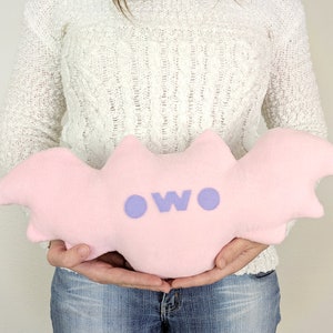 Plush sewing pattern PDF Bat stuffed animal - kawaii soft toy cute large cushion - easy DIY beginner plushie Halloween pillow w bonus eBook