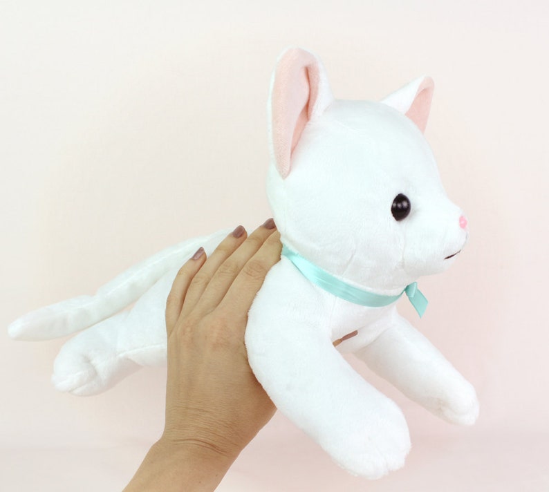 plush sewing pattern pdf cat stuffed animal kawaii furry etsy