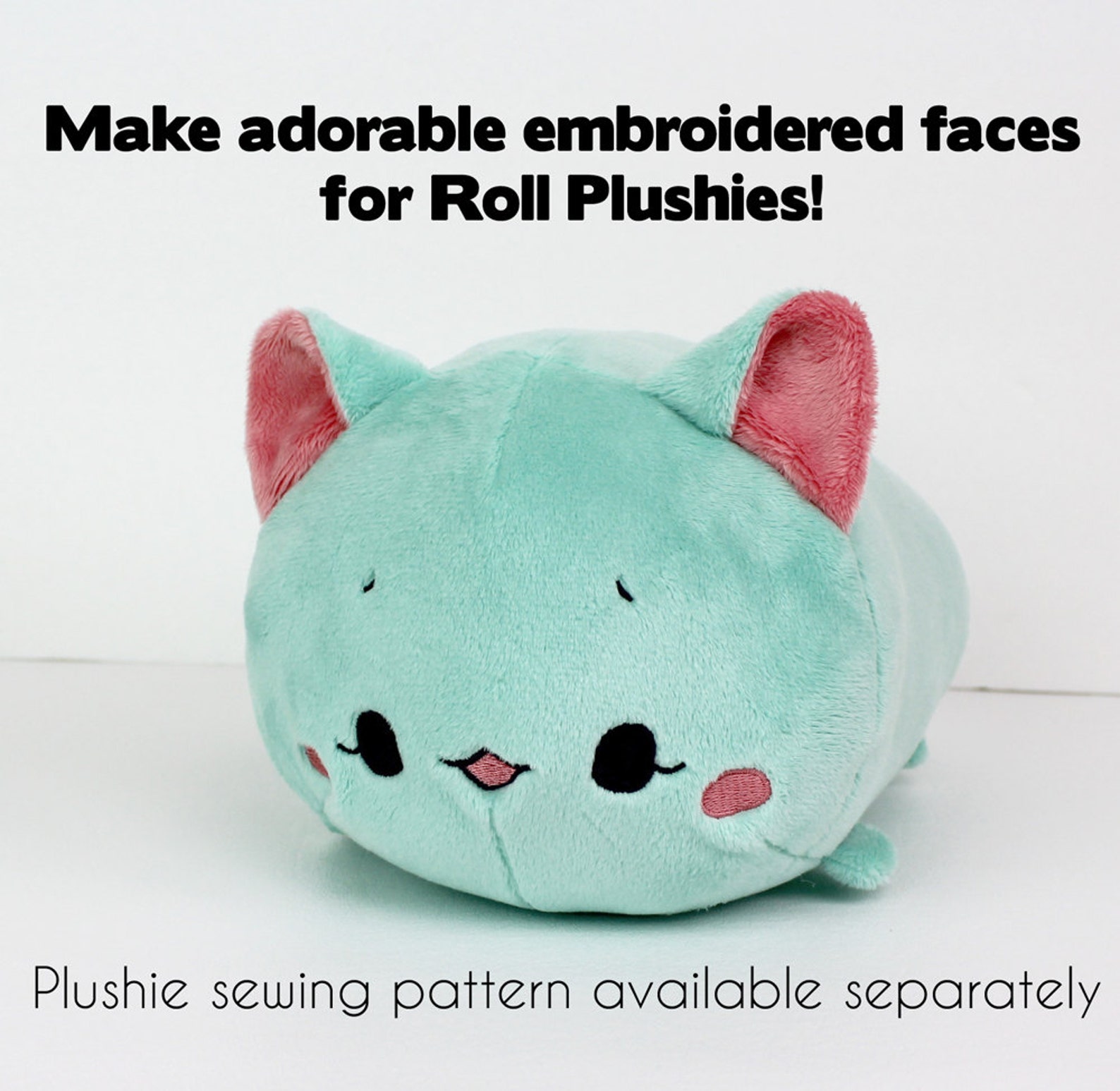 Embroidery Machine Files Kawaii Cat Eyes Face for Roll Plush Etsy