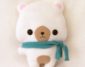 Modello di cucito di peluche PDF Kawaii Bear animale di peluche - grande orsacchiotto di peluche cuscino di dimensioni facili per principianti giocattolo di peluche baby shower