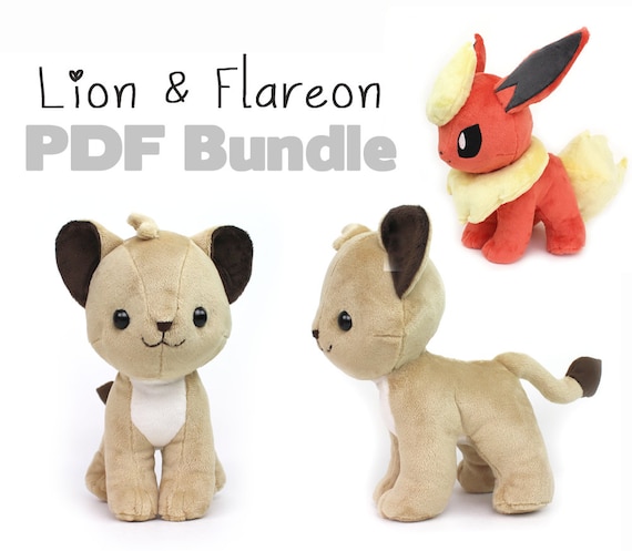 Plush sewing pattern PDF Lion Cub and 